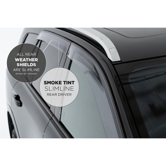Protective Plastics Weathershield (Slim Clear Rear D/S) - fits Toyota Hilux T396SLRD