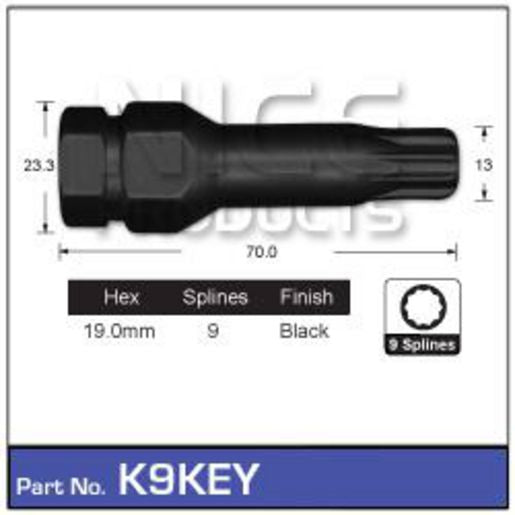 NICE Lock Nut Key K Series K9KEY
