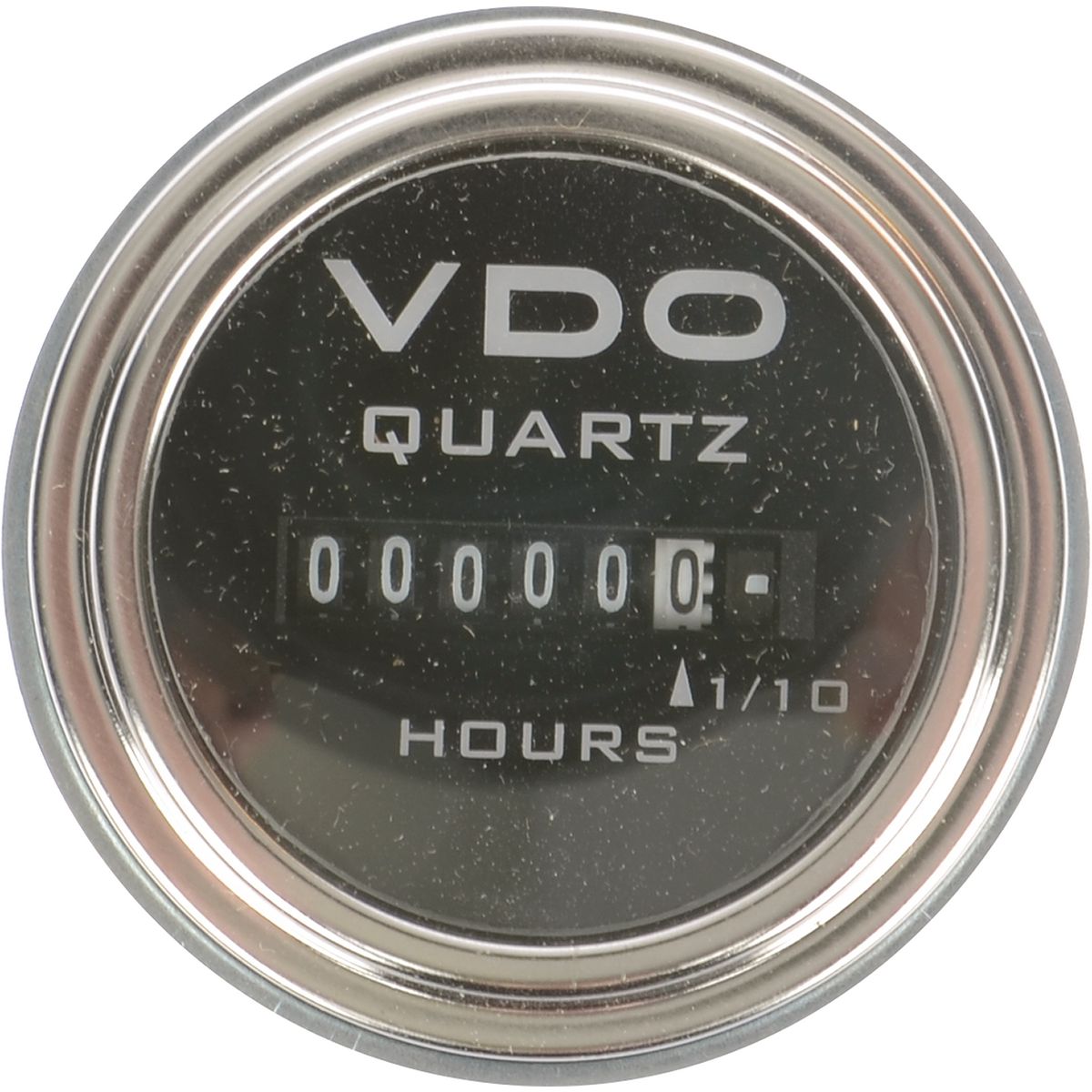 VDO Analogue Hour meter Counter-Type w/Ops Ind 52mm 10/80V Chrome Bezel w/3-Hole Mount 331.602