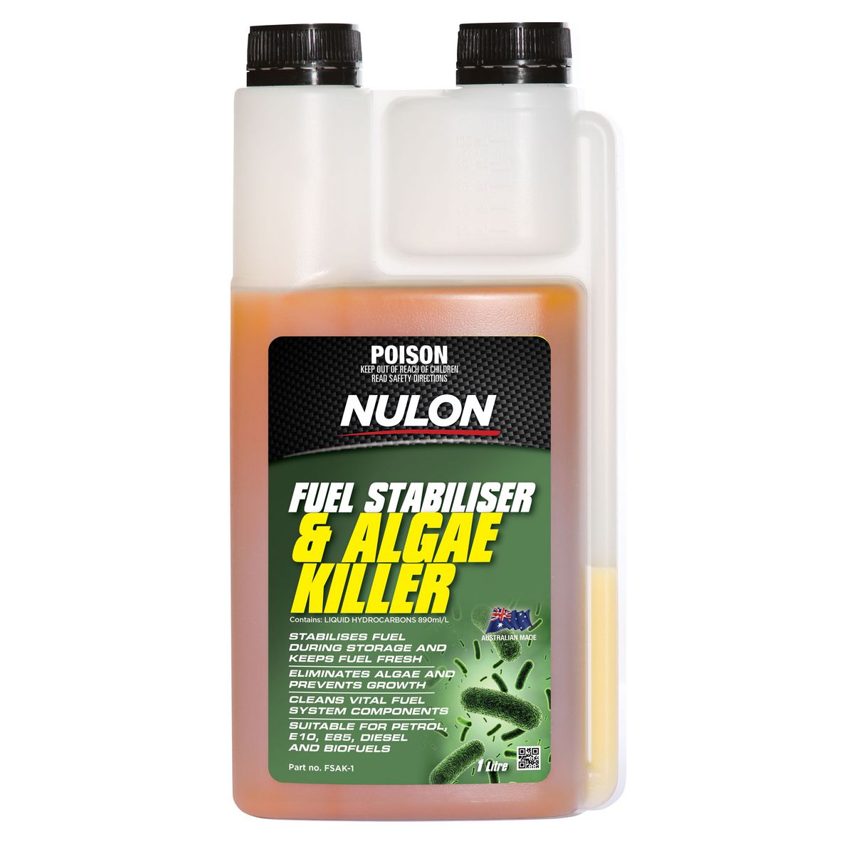 Nulon Fuel Stabiliser & Algae Killer 1L FSAK-1