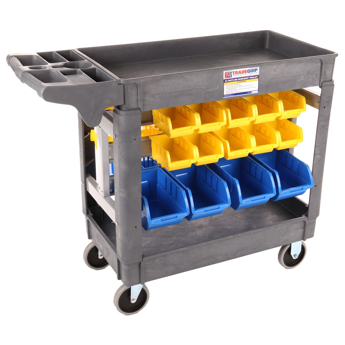 Trade Quip Workshop Trolley With 32 Bins 6046