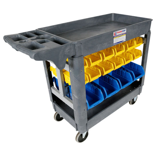 Trade Quip Workshop Trolley With 32 Bins 6046