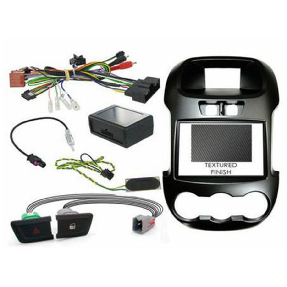 Aerpro Double Din Headunit Installation Kit Textured Metallic Charcoal Suits Ford Ranger PX 4.2" OEM Display FP8083KT