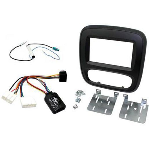 Aerpro Double Din Headunit Installation Kit Black Suits Renault Trafic X82 FP8132K