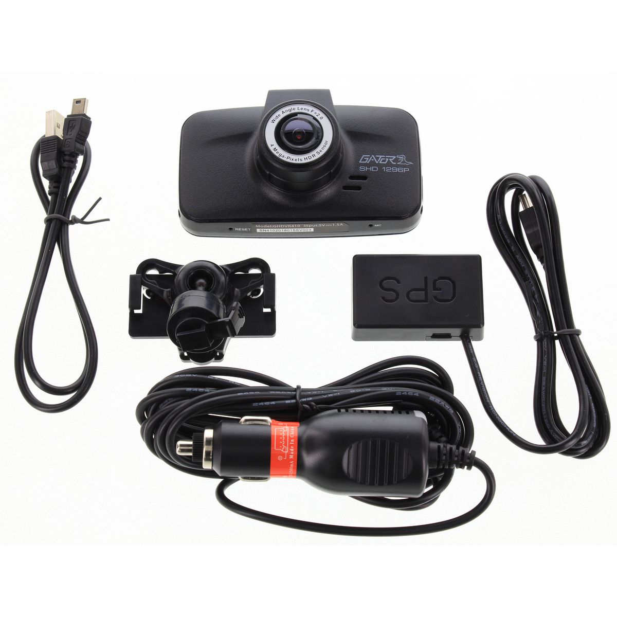 Gator Super HD 1296 Dash Cam with 16GB Card GHDVR410