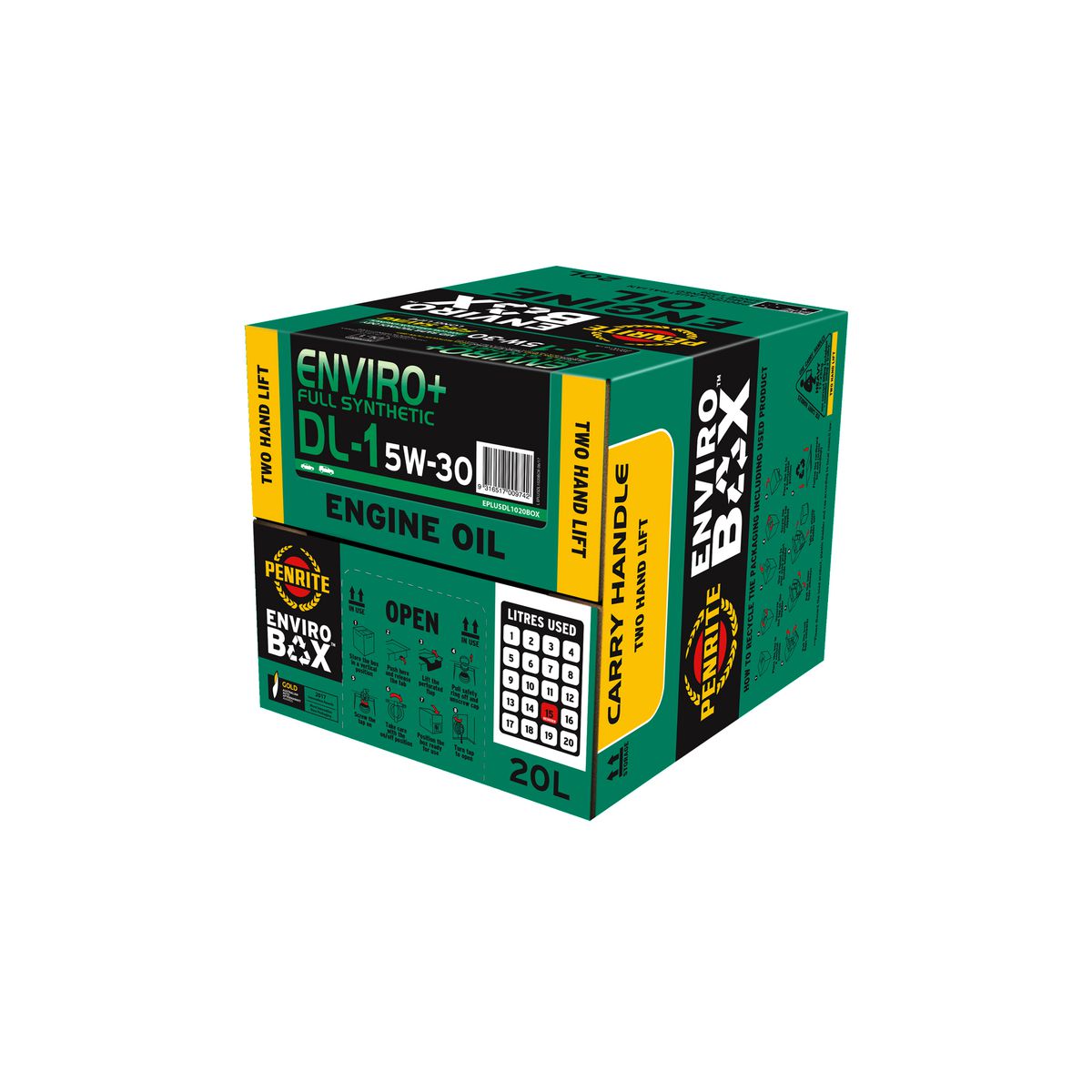 Penrite Enviro+ Dl1 Engine Oil 5W-30 20 Litre ENVIRO Box EPLUSDL1020BOX