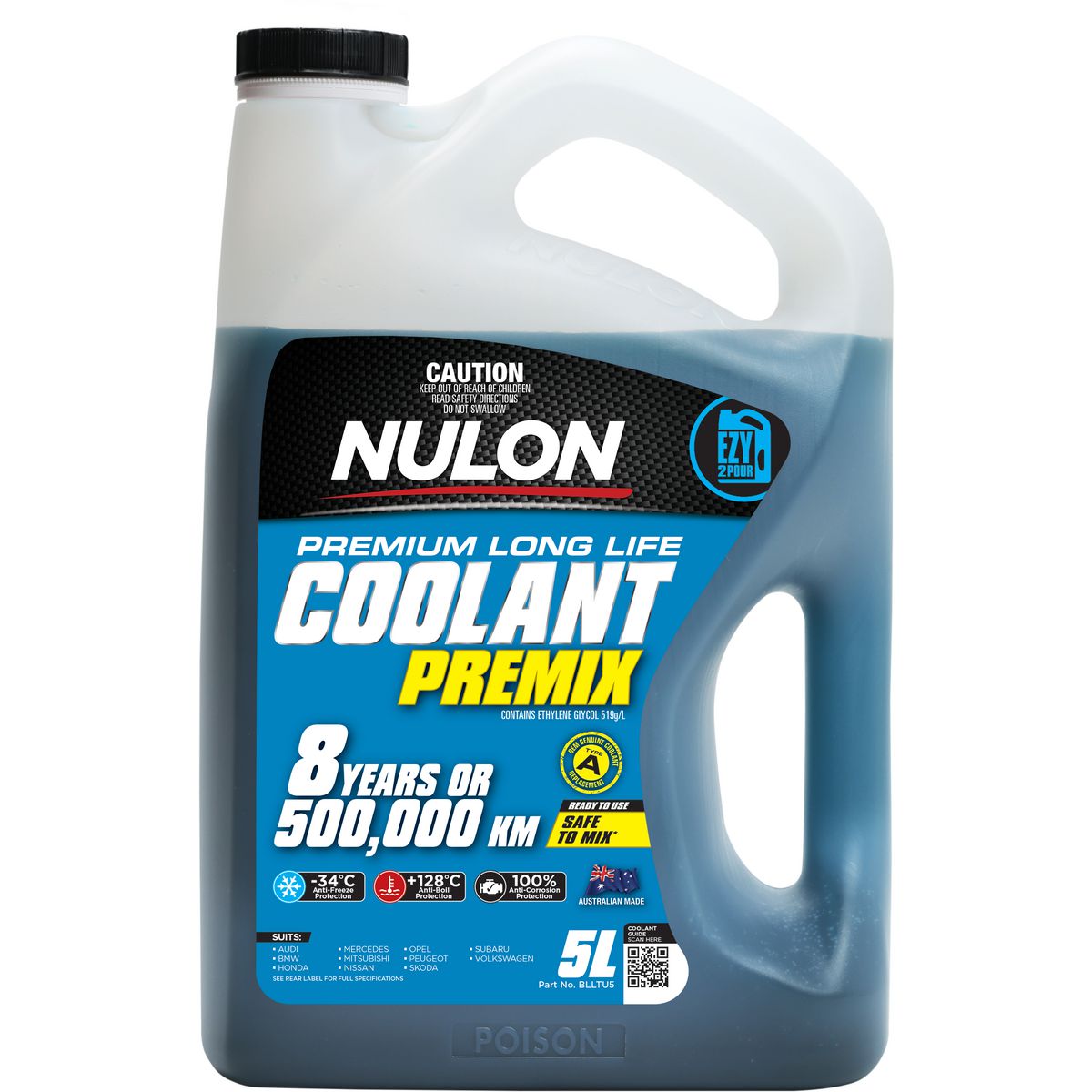 Nulon Blue Long Life Coolant Premix 5L BLLTU5