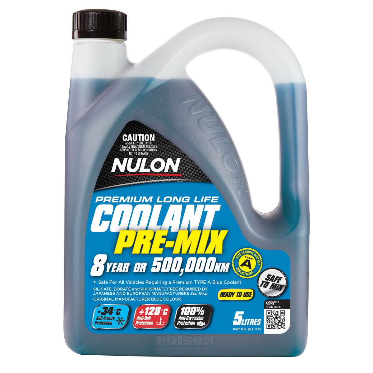 Nulon Blue Long Life Coolant Premix 5L BLLTU5
