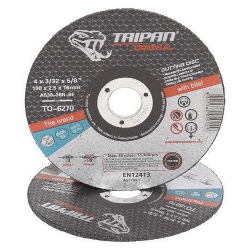 Taipan Tapian Cut Disc Inox 100X2.5Mm Flat TO-6270