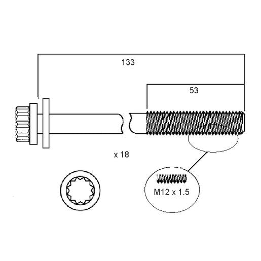 Permaseal ACL Head Bolt Set HBS097