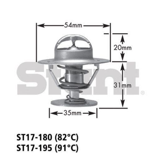 Gates Thermostat 54Mm  91 Degrees C - 195 Degrees F ST17195