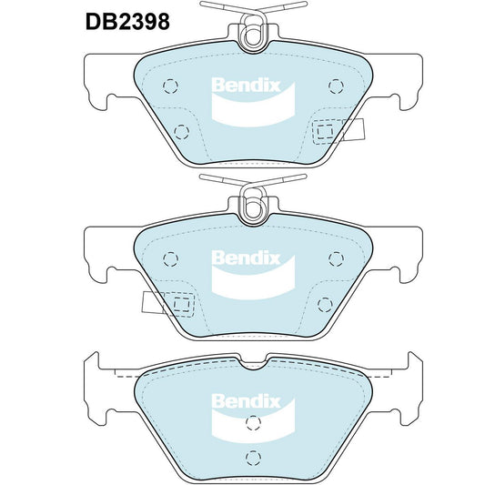 Bendix General CT Brake Pad Set Rear DB2398 GCT