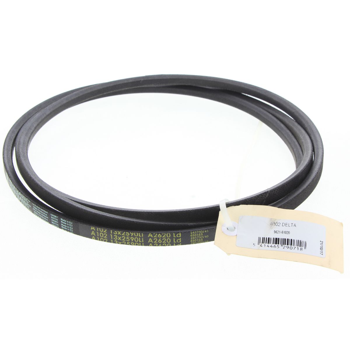 Gates Delta A Section Industrial Drive Belt 13Mm Top Width X 2625Mm A102D