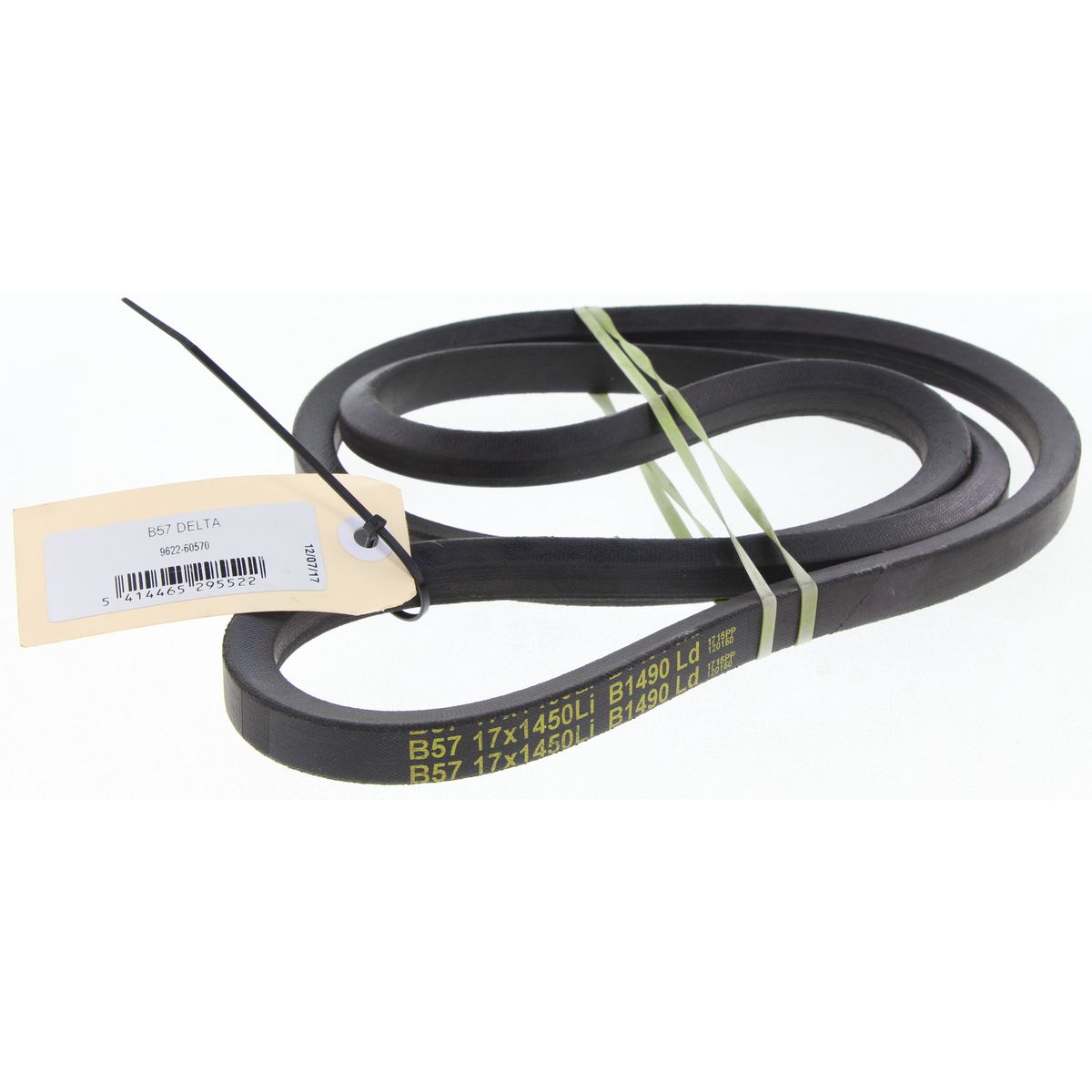 Gates Delta B Section Industrial Drive Belt 17mm Top Width X 1500mm B57D