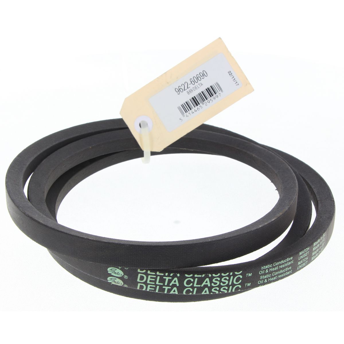 Gates Delta B Section Industrial Drive Belt 17Mm Top Width X 1805Mm B69D