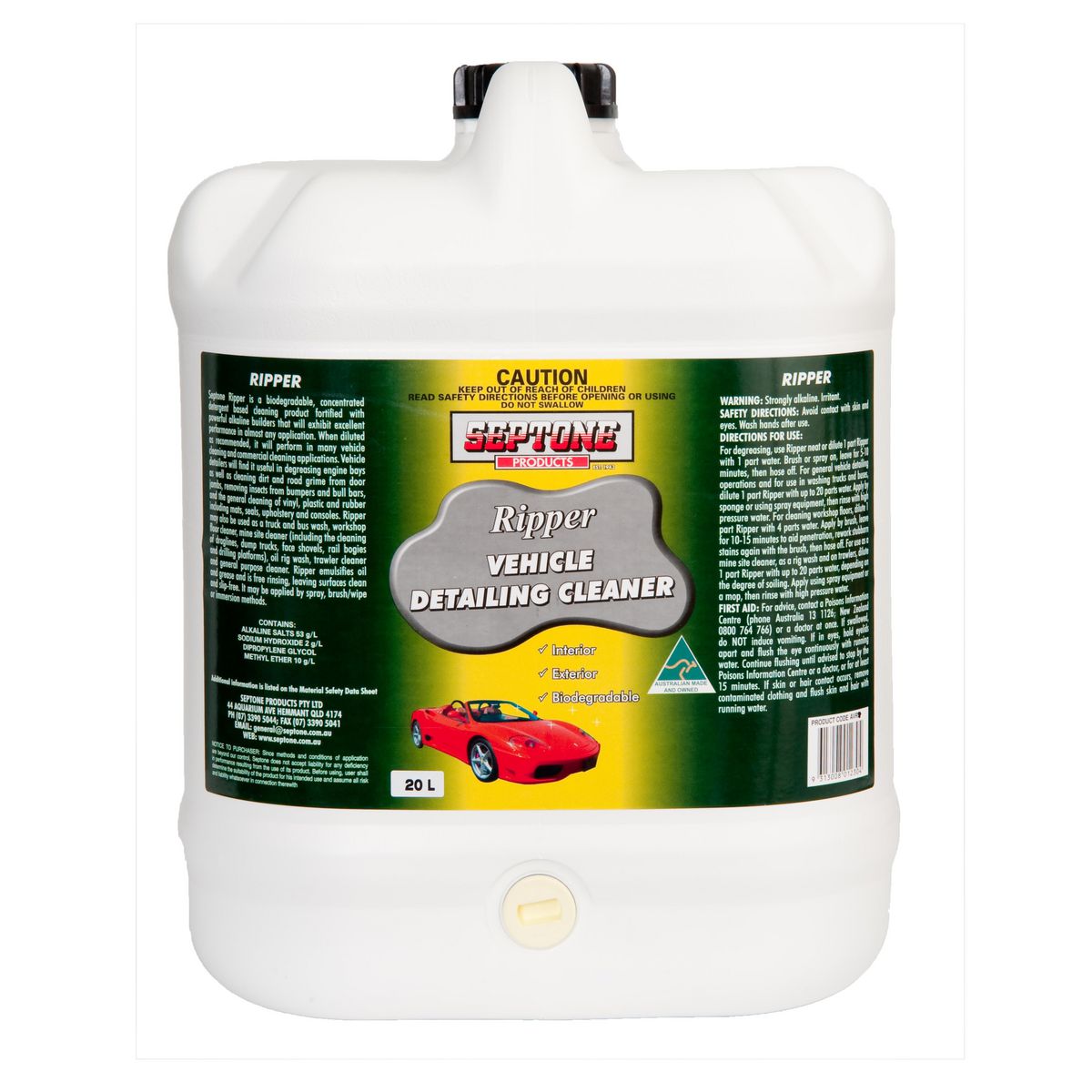 Septone Ripper Vehicle Detailing Cleaner 20L AVR20