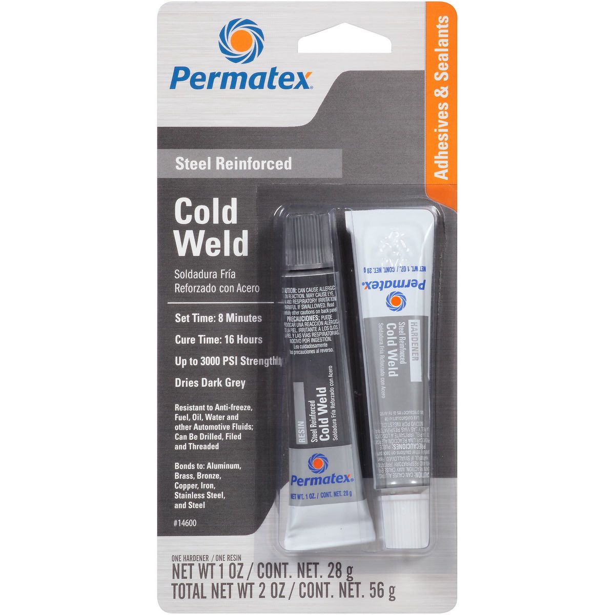 Permatex Cold Weld Bonding Compound, 2 X 28G PX14600