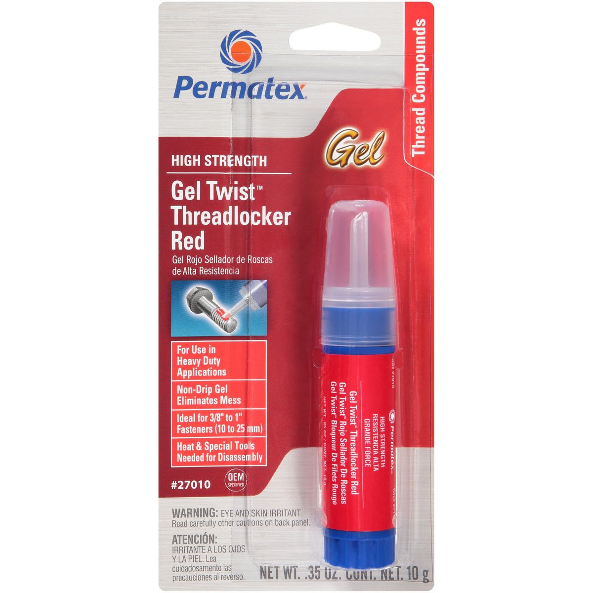 Permatex High Strength Threadlcoker Red 10G PX27010