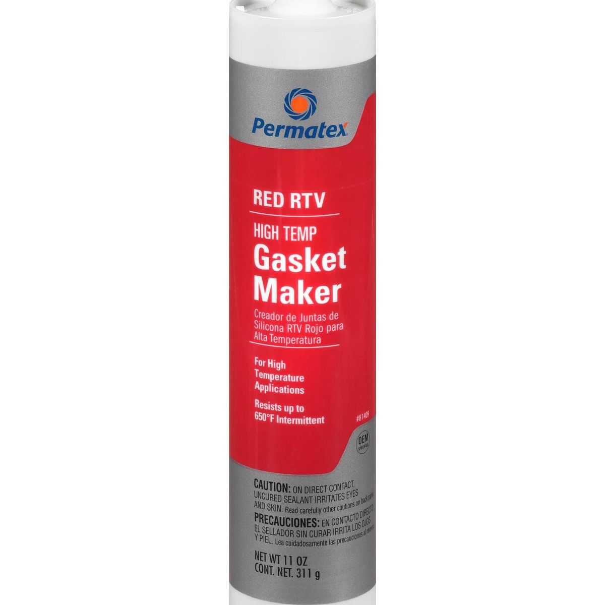 Permatex High-Temp Red Rtv Silicone Gasket Maker 311G PX81409