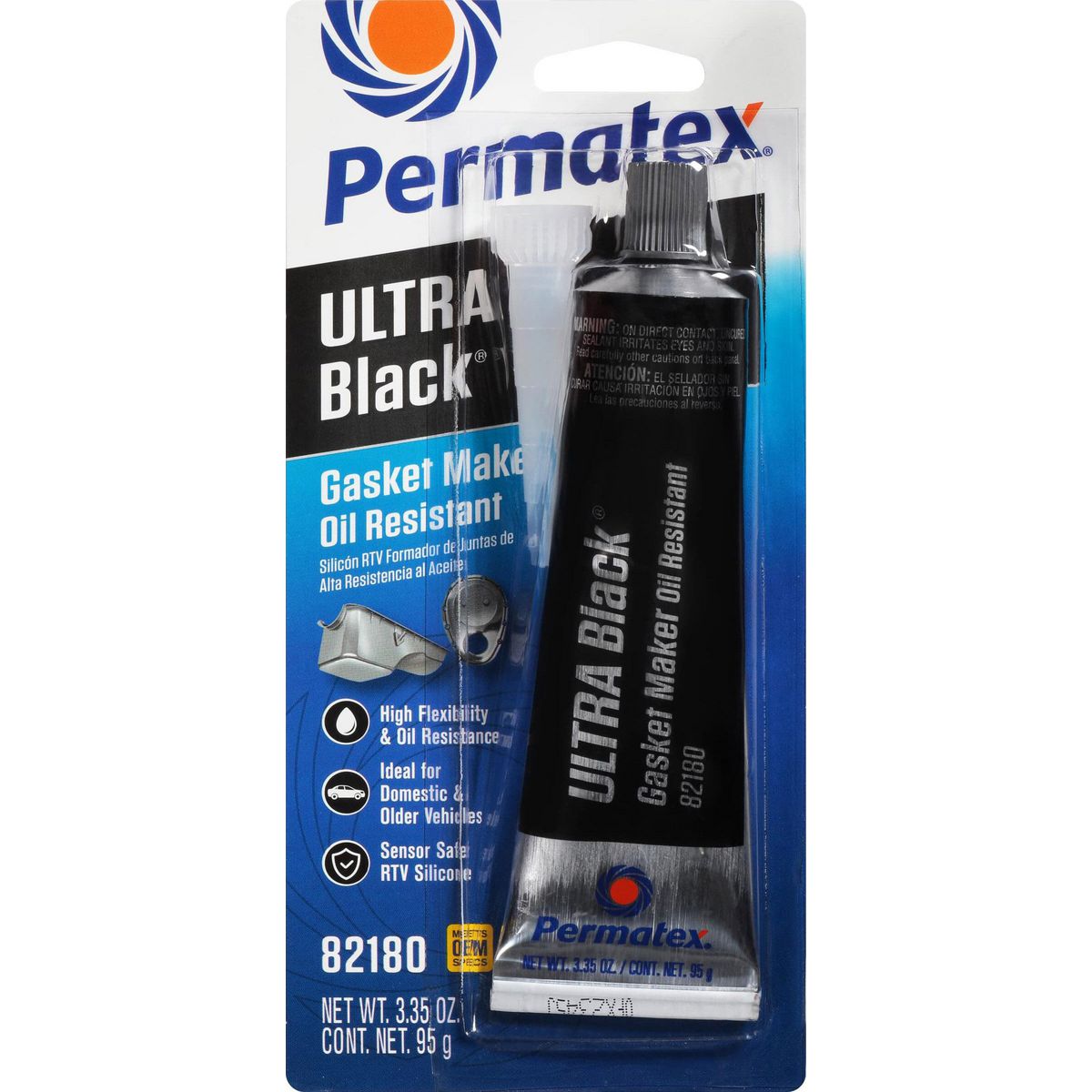 Permatex Ultra Black Maximum Oil Resistance RTV Silicone Gasket Maker 95g