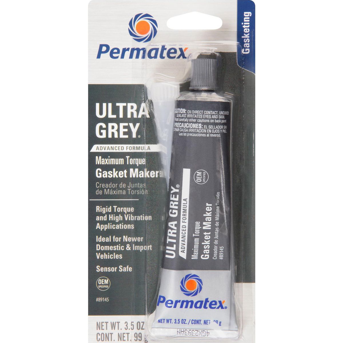 Permatex Ultra Grey Rigid High-Torque Rtv Silicone Gasket Maker 99G PX89145