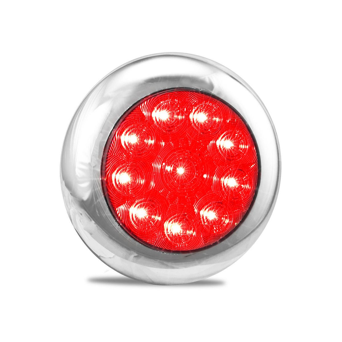 LED Autolamps Multi Volt Round Stop/Tail/Turn Lamp Chrome 5543RM