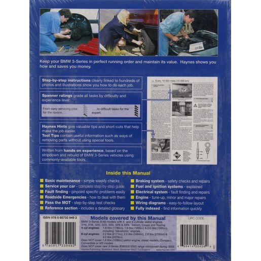 Haynes Repair Manual Suits BMW 3 Series E46 98-06 4067