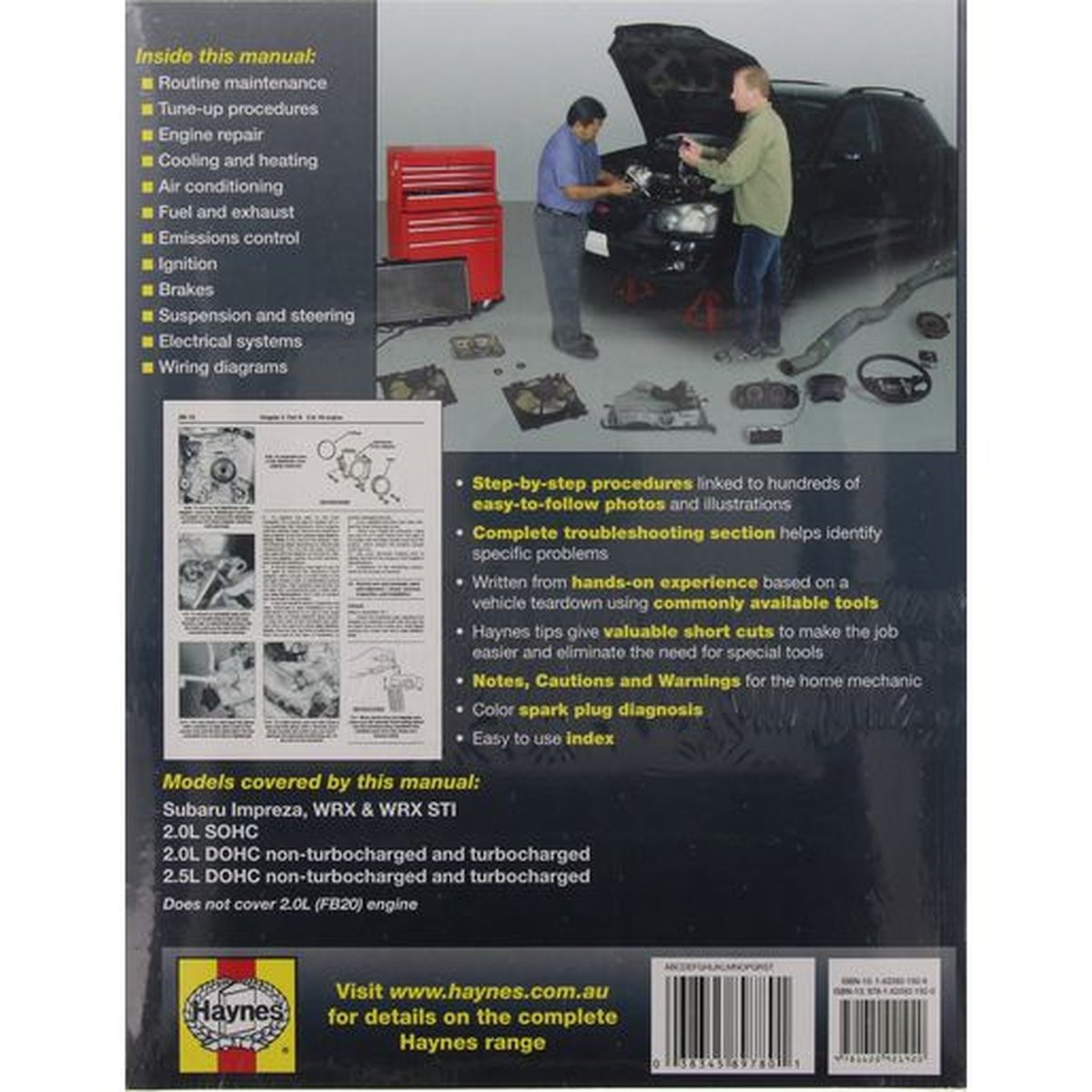 Haynes Repair Manual Suits Subaru Impreza, WRX & STI 04-14 89780