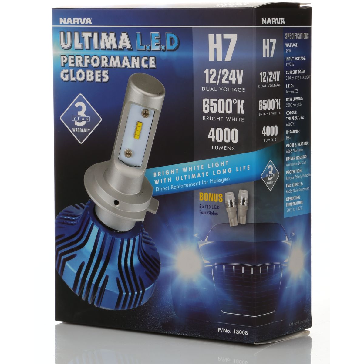 Narva H7 12V/24V Led Conversion 18008