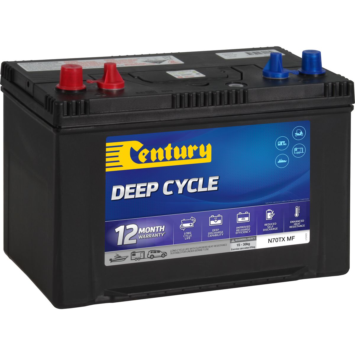 Century Batteries Battery- Deep Cycle -145106 N70TX MF