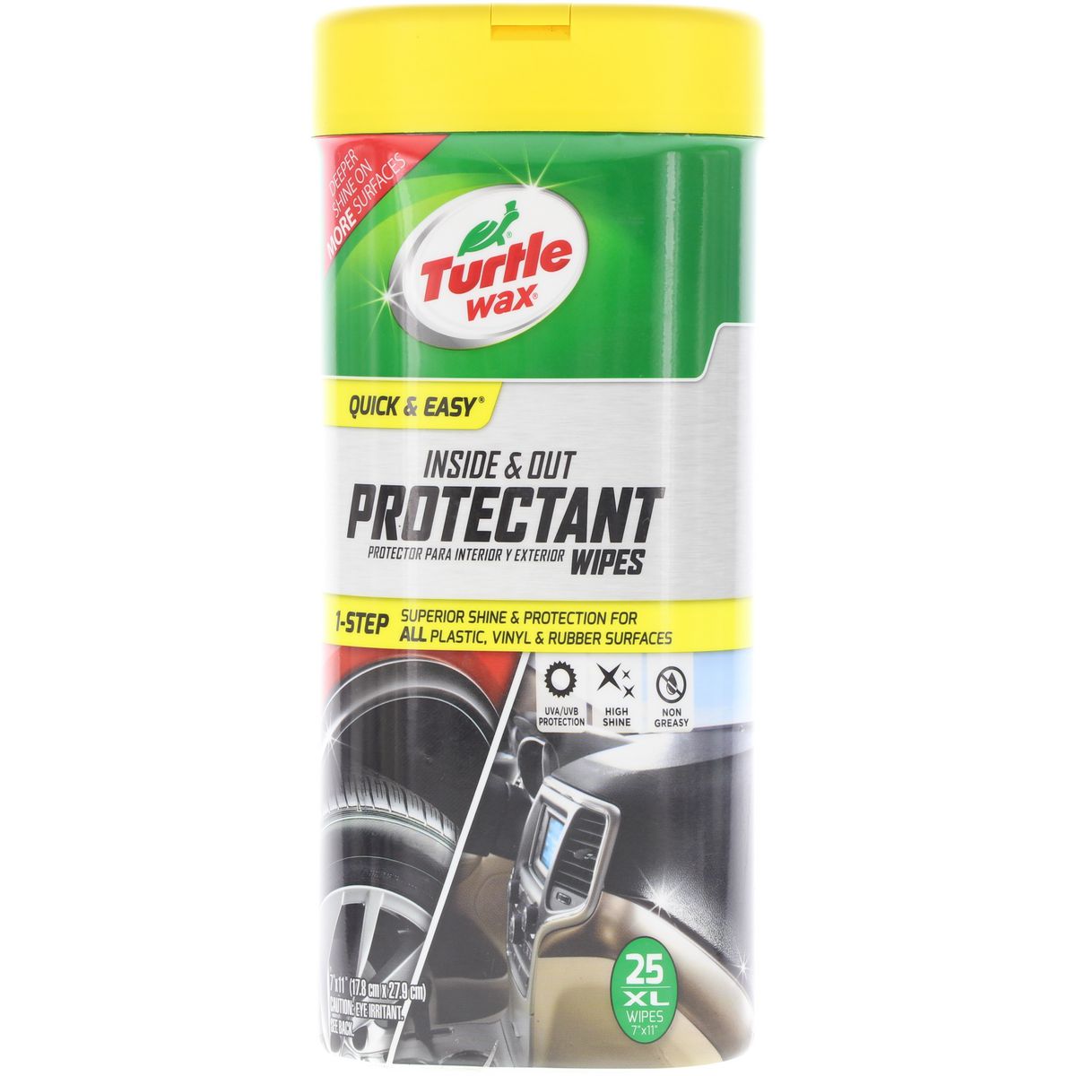 Turtle Wax Quick & Easy Protectant Wipes 25pk