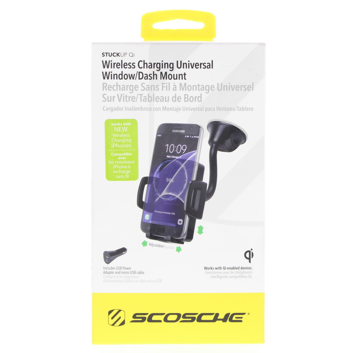 Scosche Wireless Charging Window/Dash Mount WDQM