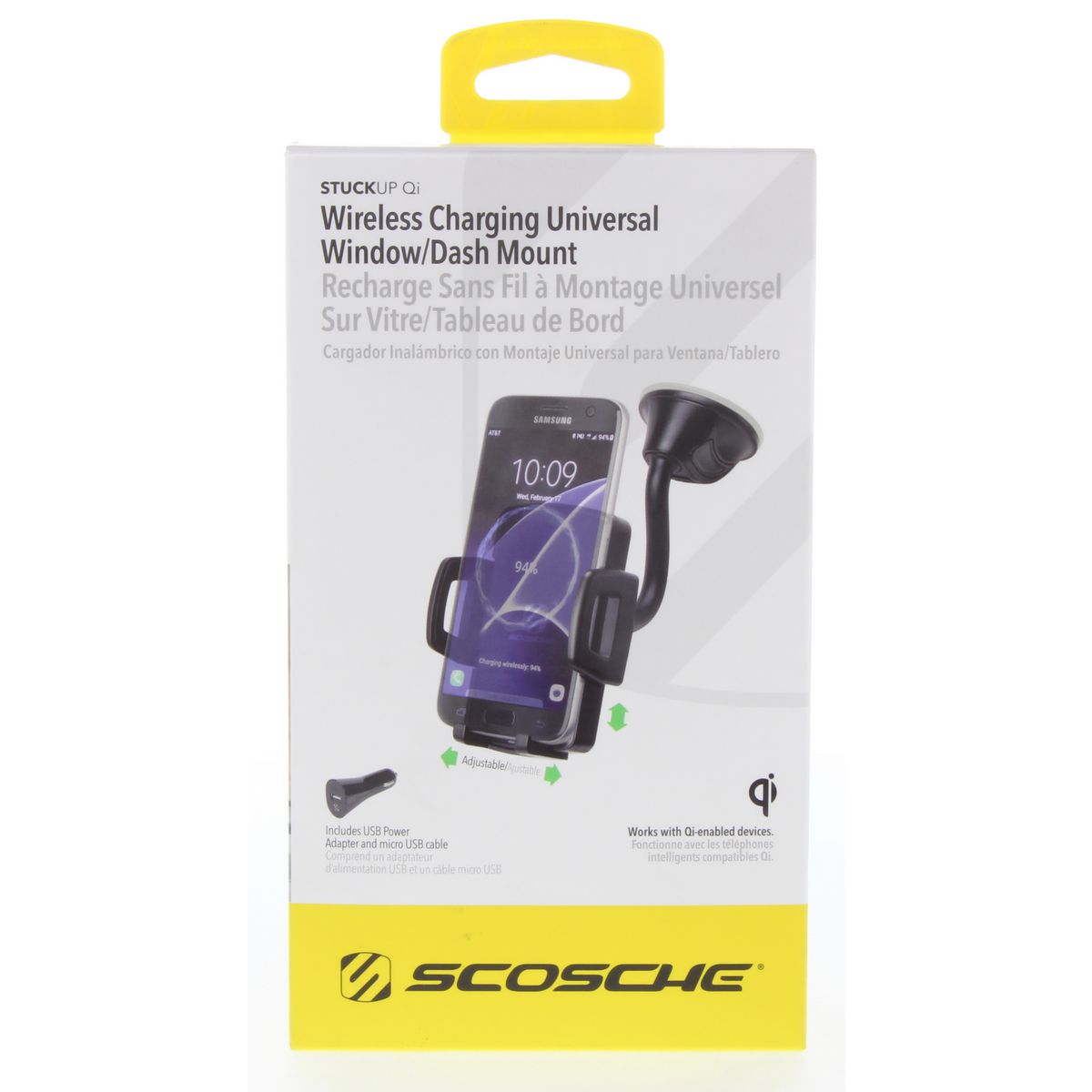 Scosche Wireless Charging Window/Dash Mount WDQM