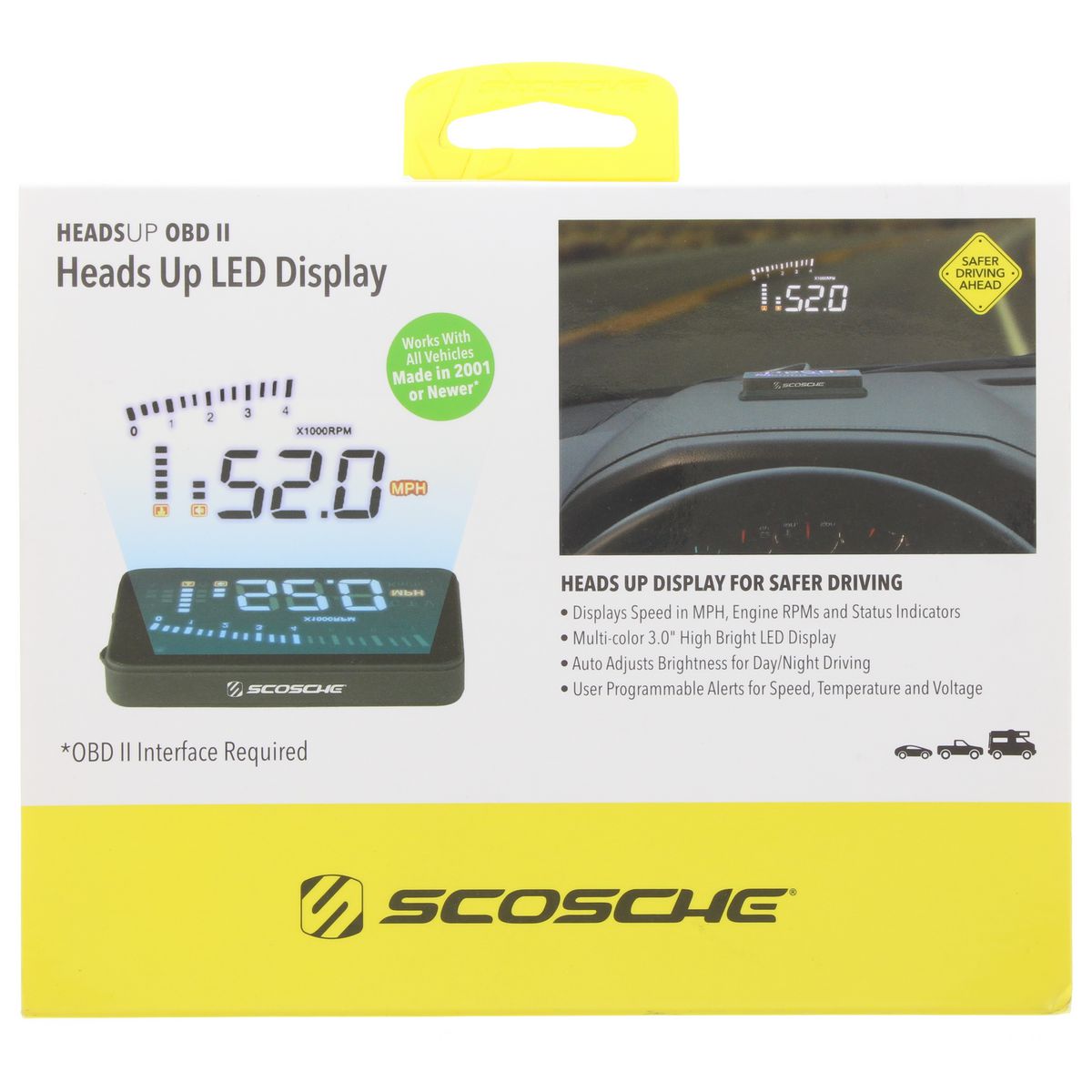 Scosche Head Up Display Obdii HUD2