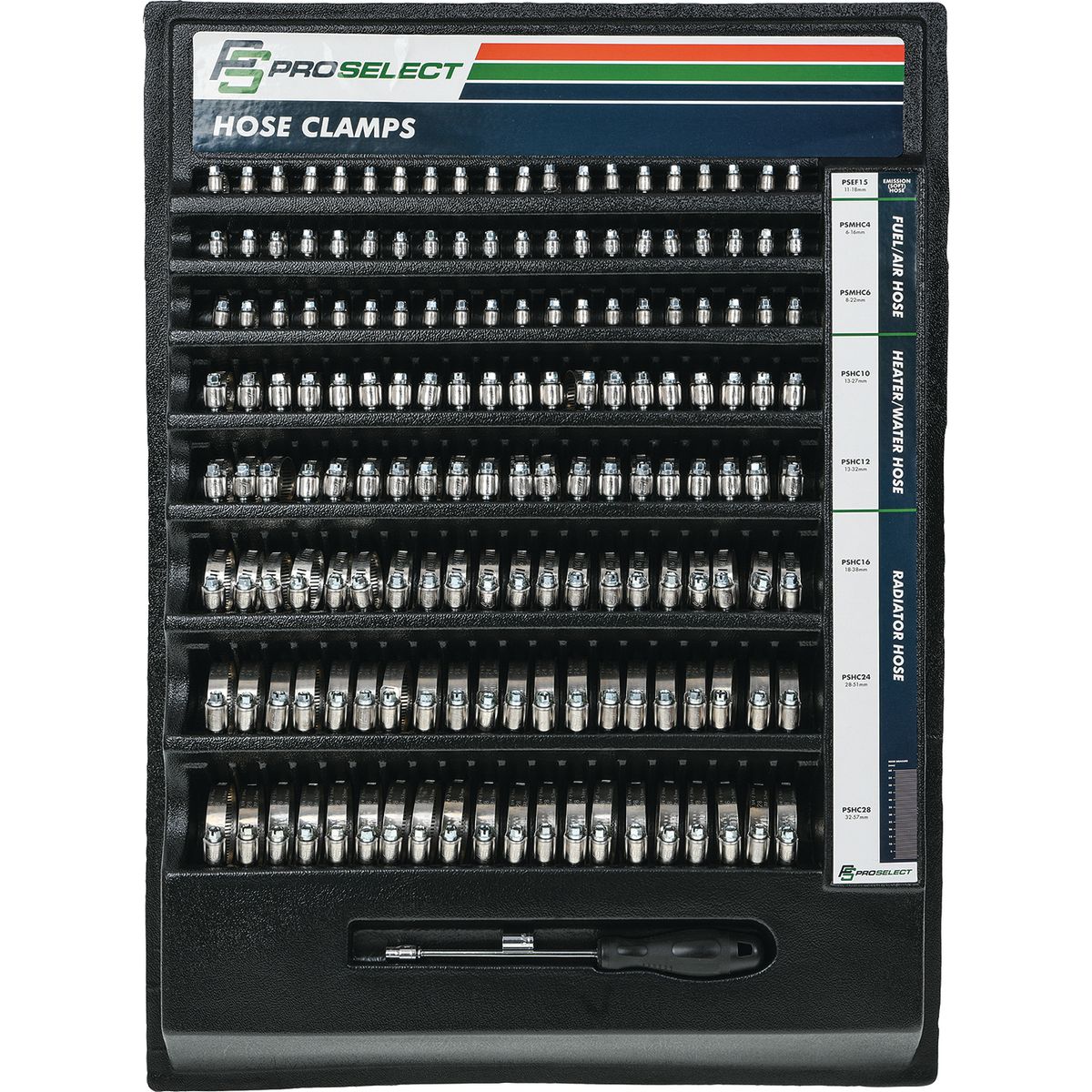 Proselect Hose Clamp Merchandiser 160Pcs PSHCM160