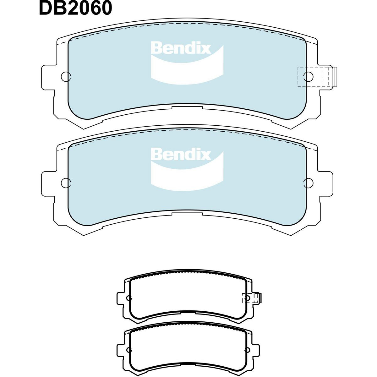 Bendix Heavy Duty Brake Pad Set Rear DB2060 HD