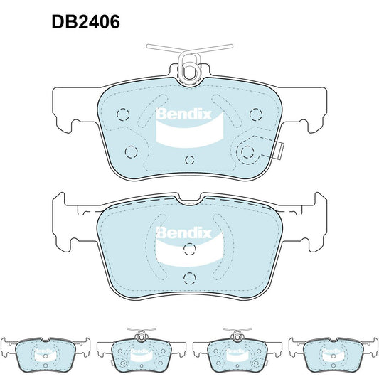 Bendix General CT Brake Pad Set Rear DB2406 GCT