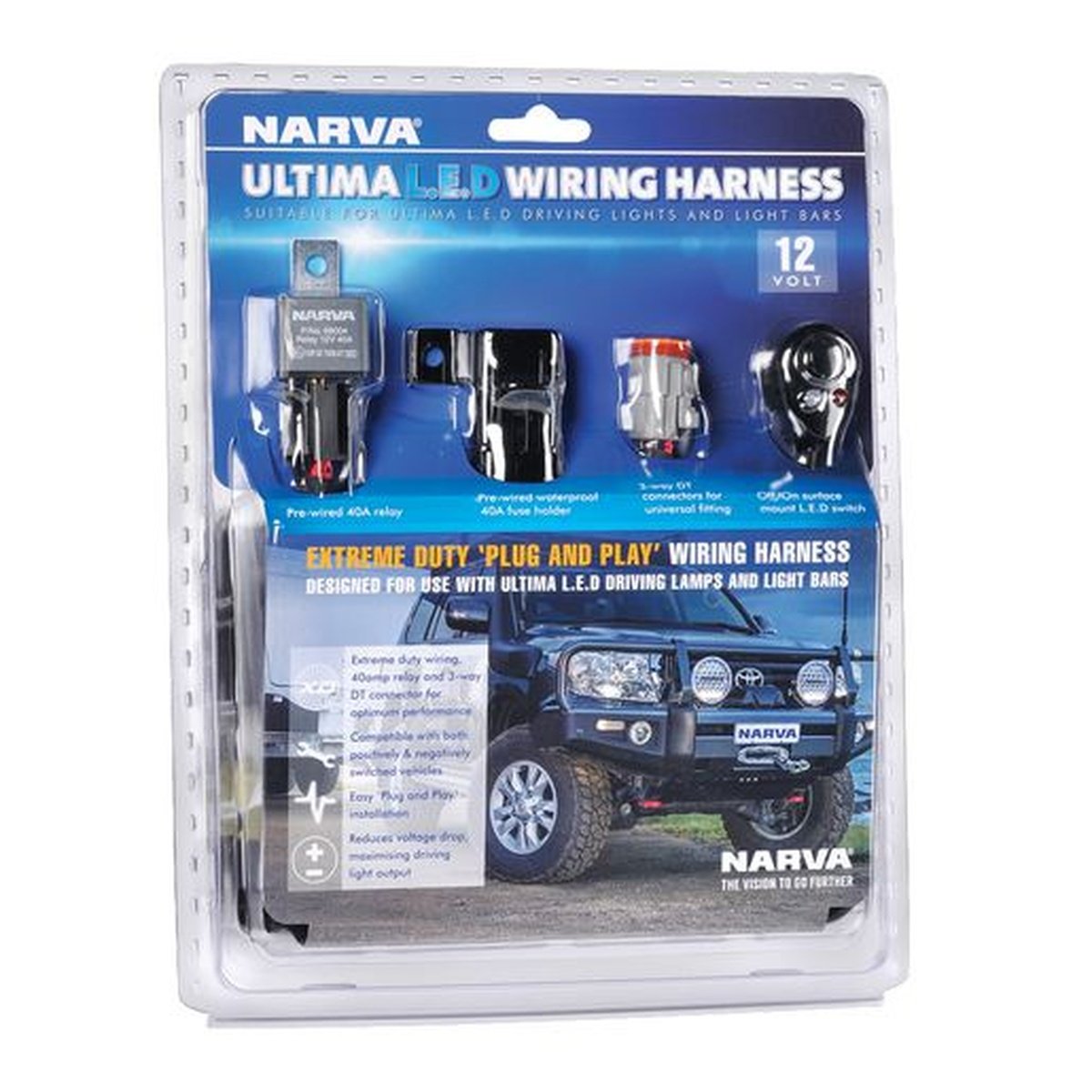 Narva Ultima 215 8.5" LED Driving Light Wiring Harness 12V 74403