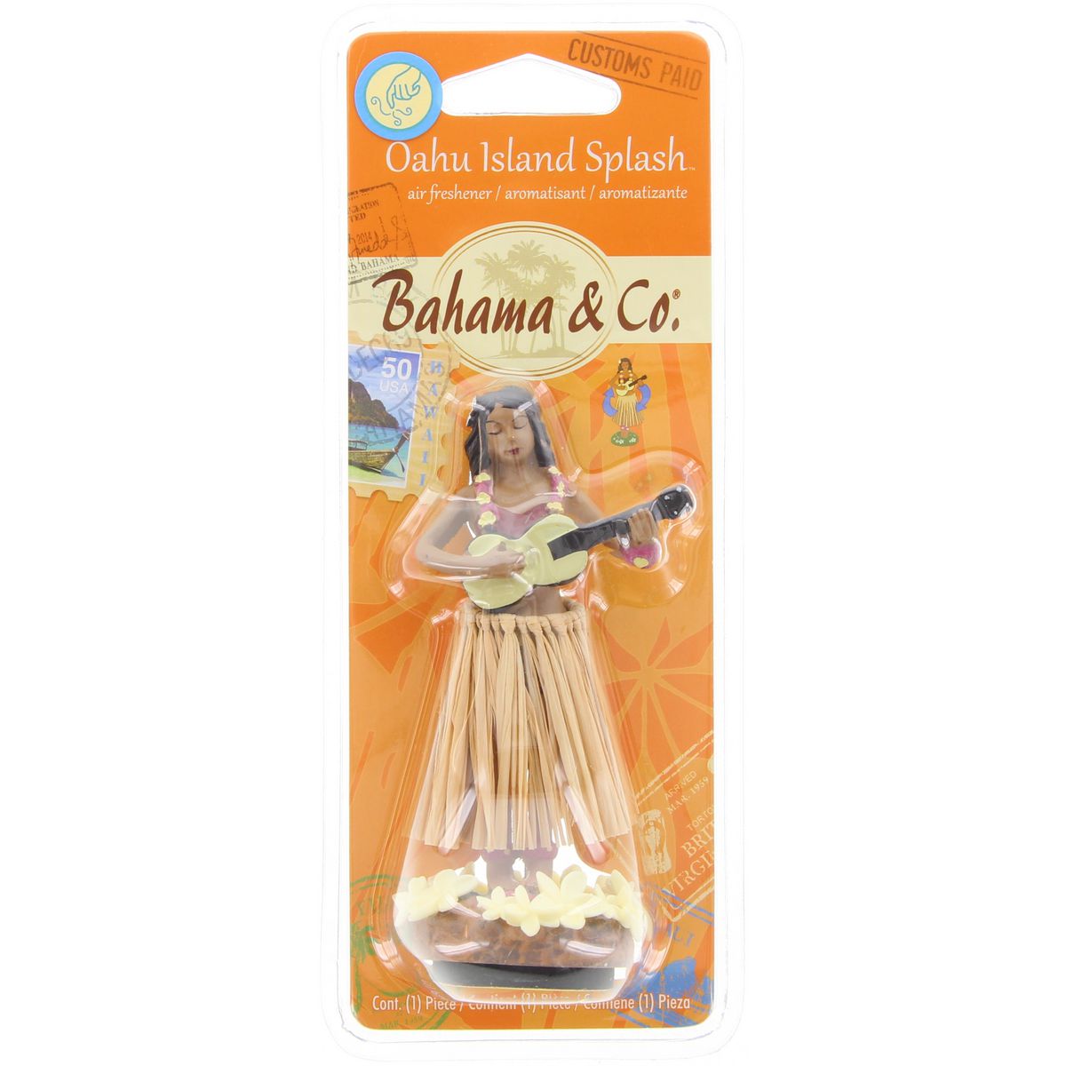 Bahama & Co. Car Air Freshener Oahu Scented Hula Girl 6353