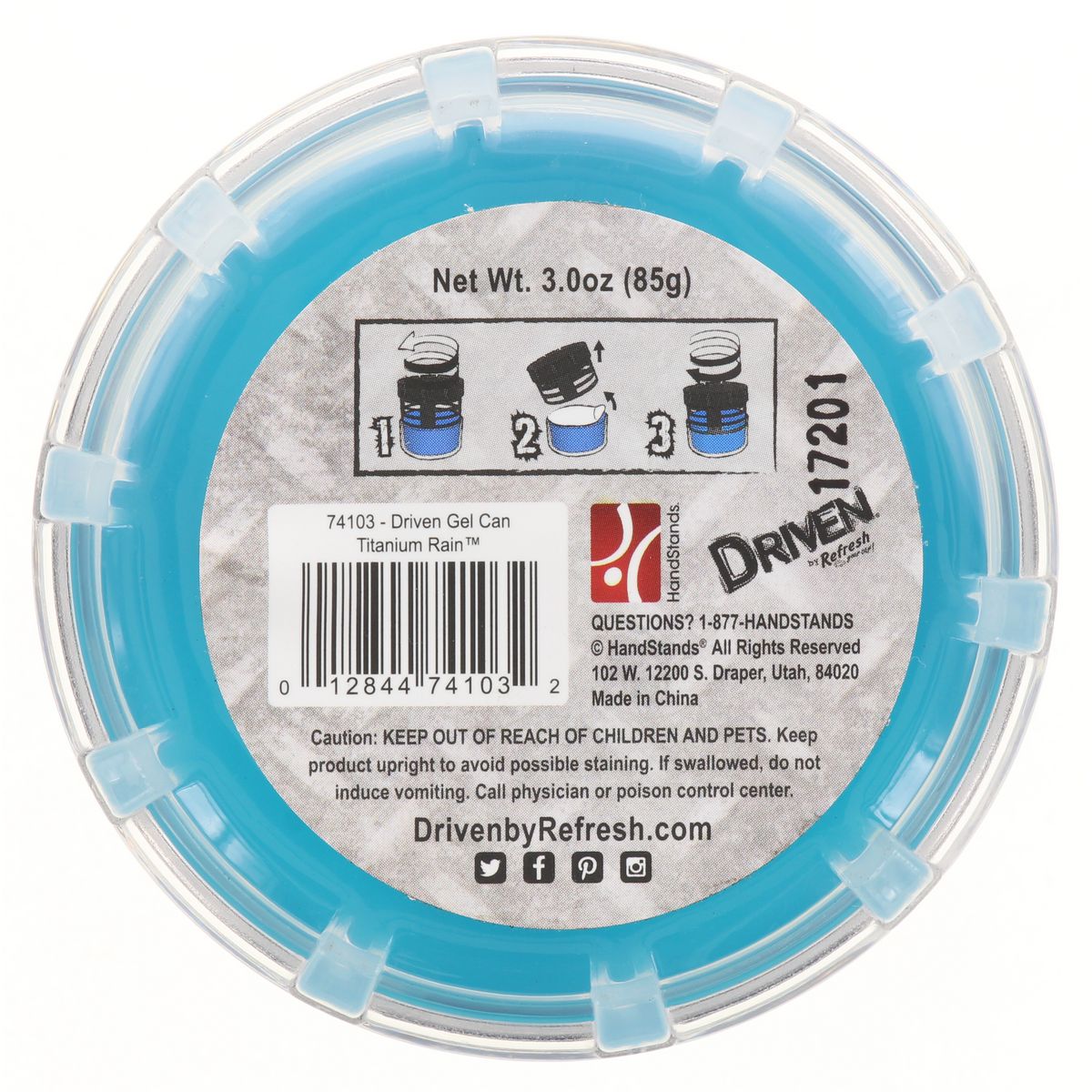 Driven Air Freshener Titanium Rain Gel 85g 74103