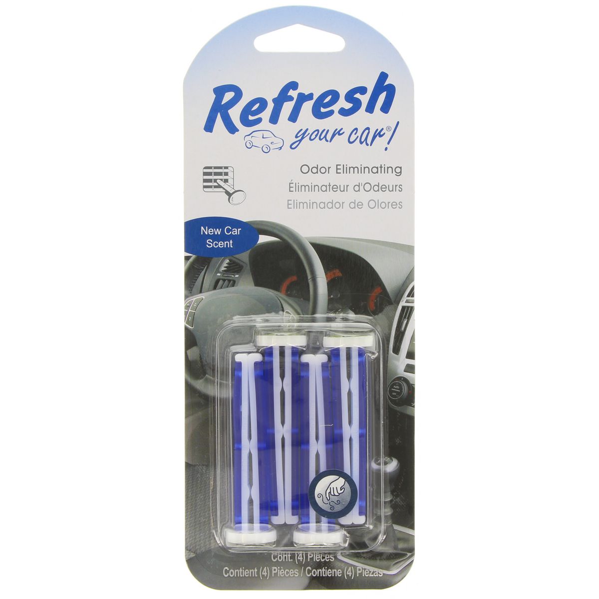 Refresh Car Air Freshener - Vent Stick New Car (4 Pack) 9588