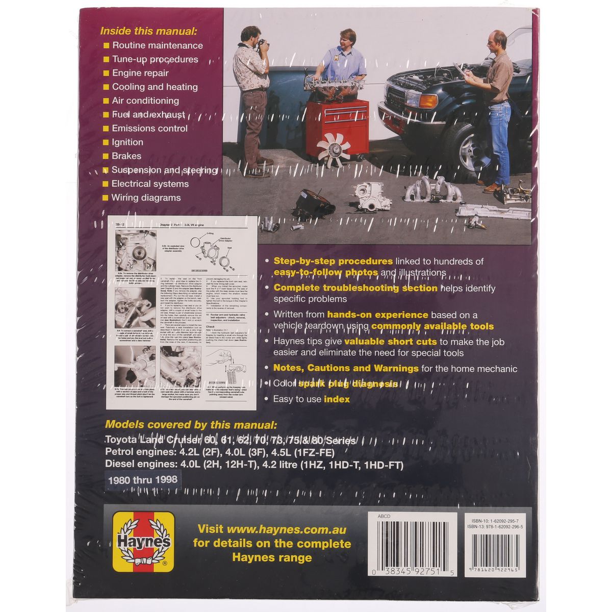 Haynes Workshop Manual - Toyota Landcruiser 1980-98 Petrol & Diesel 92751