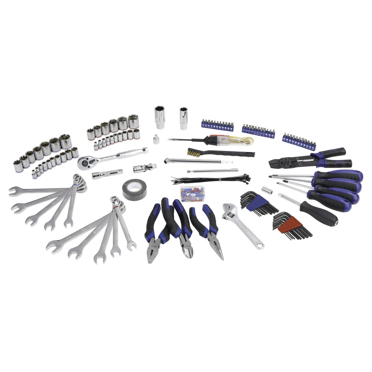 Mechpro Tool Kit with 2 Drawer Chest 1/4In & 3/8In Drive 156pc