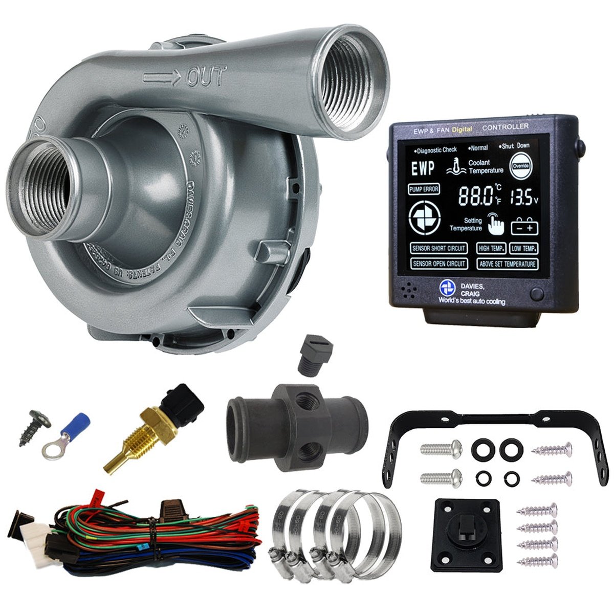 Davies, Craig Alloy Electric Water Pump & LCD CONTROLLER EWP150 (12V)