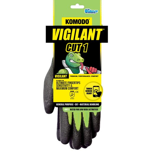 Komodo Vigilant Cut 1 Touch Screen Gloves X Large 631204