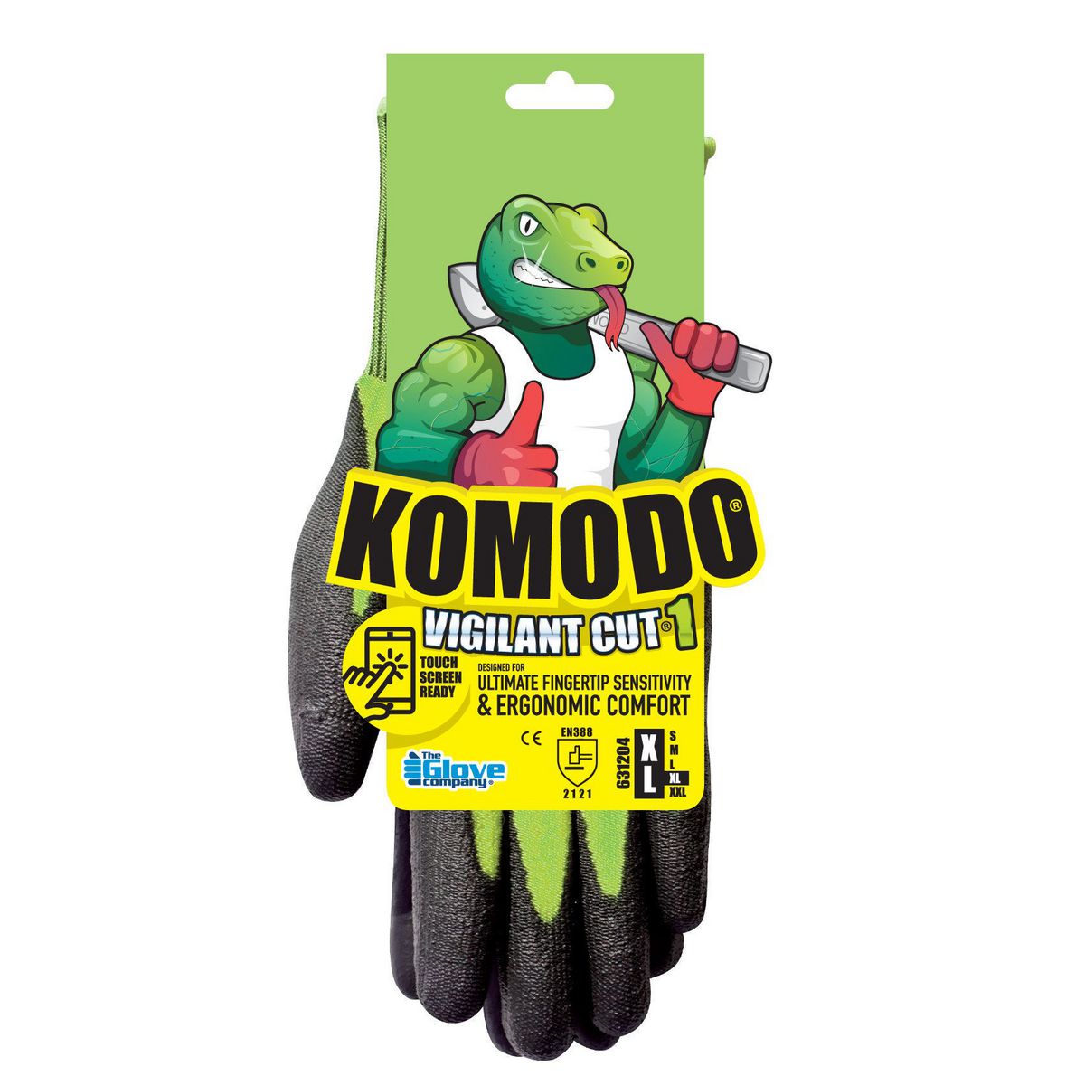 Komodo Vigilant Cut 1 Touch Screen Gloves X Large 631204