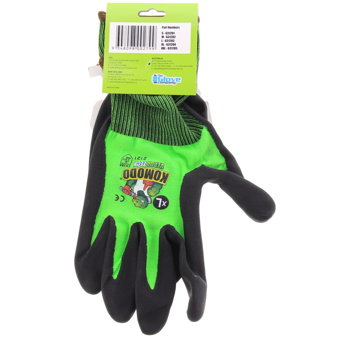 Komodo Vigilant Cut 1 Touch Screen Gloves X Large 631204