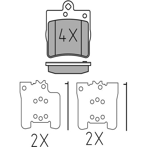 MEYLE PD Brake Pad Set Rear 025 219 1915/PD