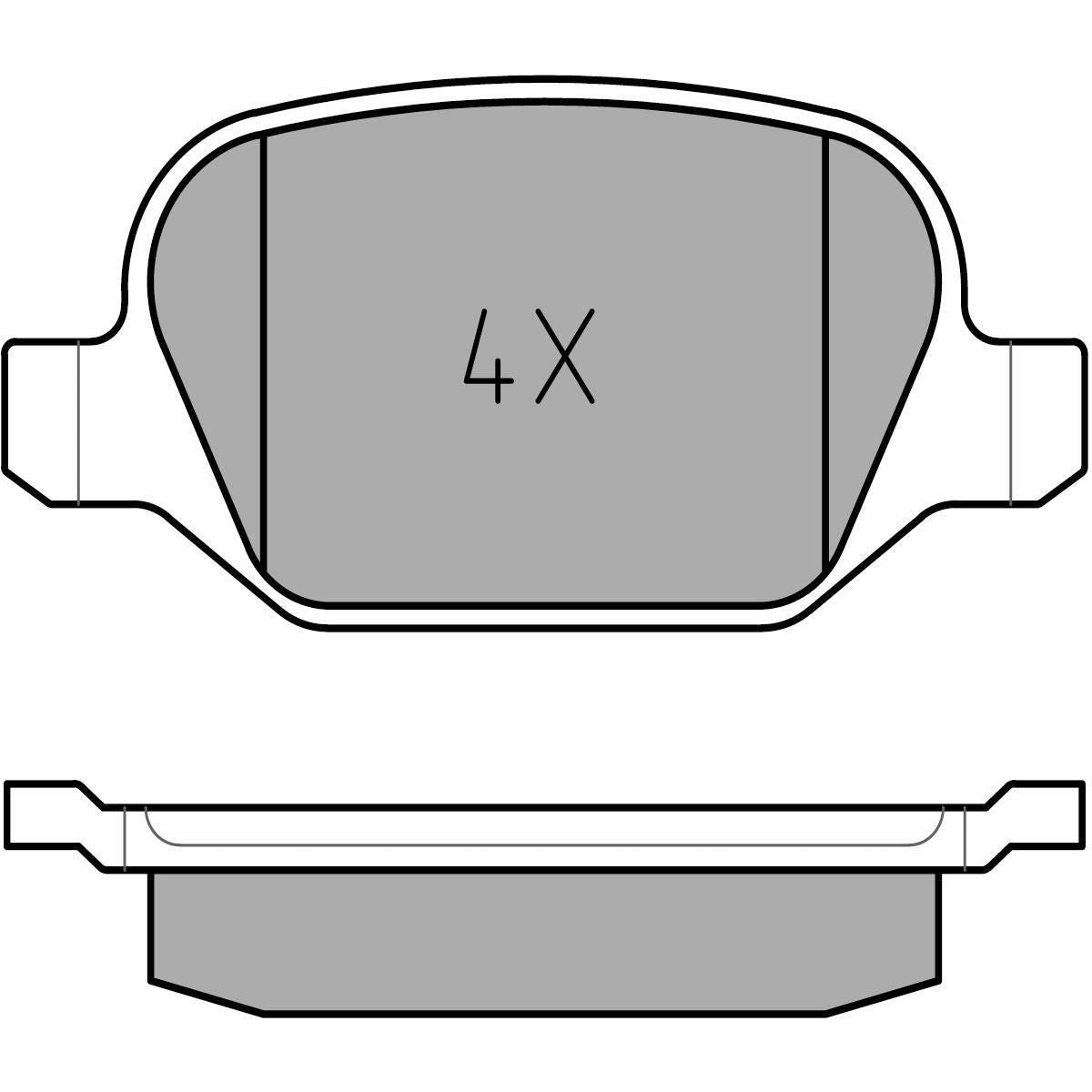 MEYLE Original Brake Pad Set Rear 025 235 1716