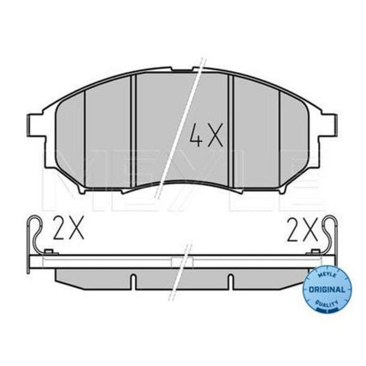 MEYLE Original Brake Pad Set Front 025 236 9816/W